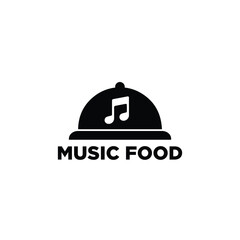 Music Food Logo Vector Simple