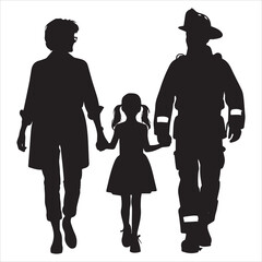 fireman silhouette Vector Firefighter Man silhouette  collection, 