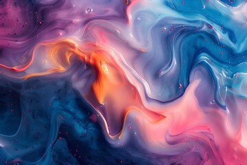 Obraz premium Vibrant Abstract Swirls of Color in Cosmic Harmony