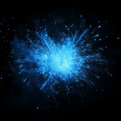 Fototapeta premium Blue Explosion Abstract Background.
