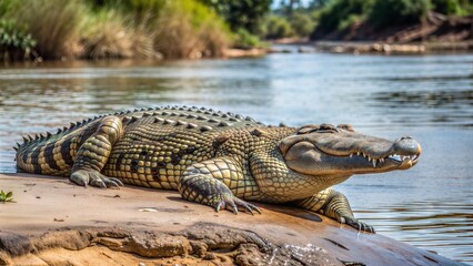 Obraz premium a nile crocodile