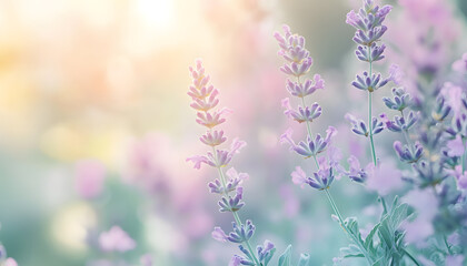 Obraz premium A single pastel color, such as mint green or lavender, providing a soothing and simple backdrop