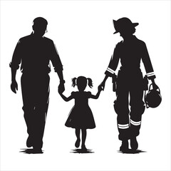 fireman silhouette Vector Firefighter Man silhouette  collection, 
