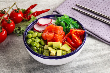 Hawaian cuisine - Poke with salmon