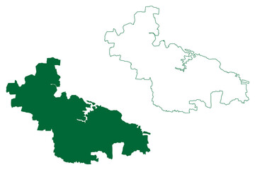 Bagalkot district (Karnataka State, Republic of India, Belgaum Division) map vector illustration, scribble sketch Bagalkot map