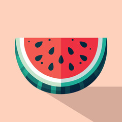 Sweet watermelon flat style design vector illustration