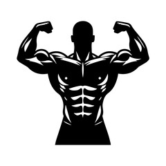  body builder man vector illustration