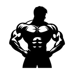  body builder man vector illustration