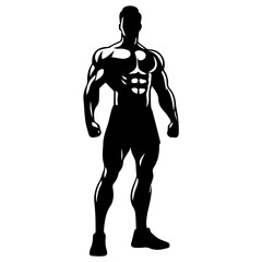  body builder man vector illustration