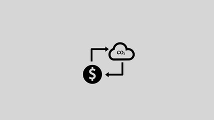 cloud money icon - vector illustration