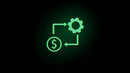 cloud money icon - vector illustration