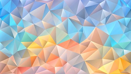 Obraz premium Abstract Delaunay Voronoi trianglify color diagram background illustration. Color Abstract trianglify Generative Art background illustration