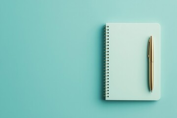 Blank notebook and pen on a clean desk, symbolizing a fresh start