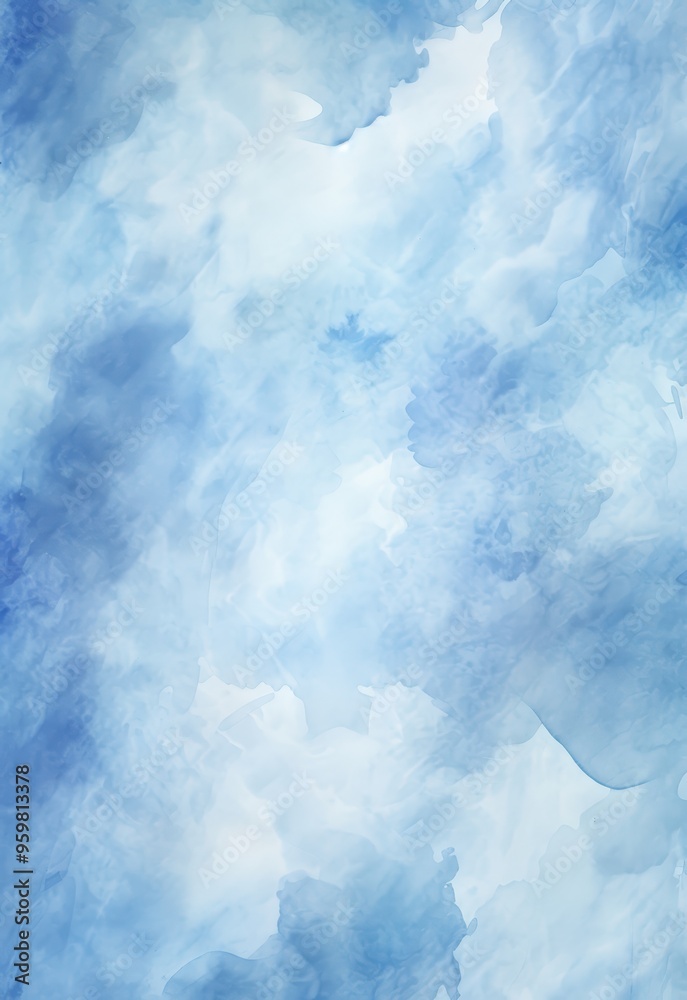 Wall mural soft blue watercolor background