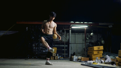 Exercise by playing men's sepak takraw. Training skills in sepak takraw and tekkball.