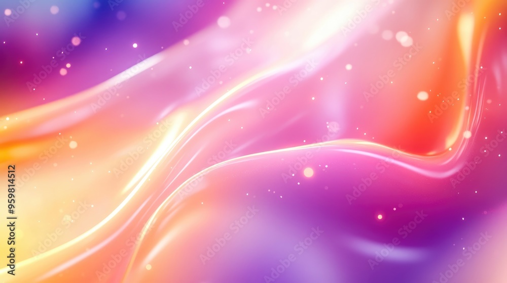 Leinwandbilder Abstract blurred color background with a 3D cartoon rendering gradient design