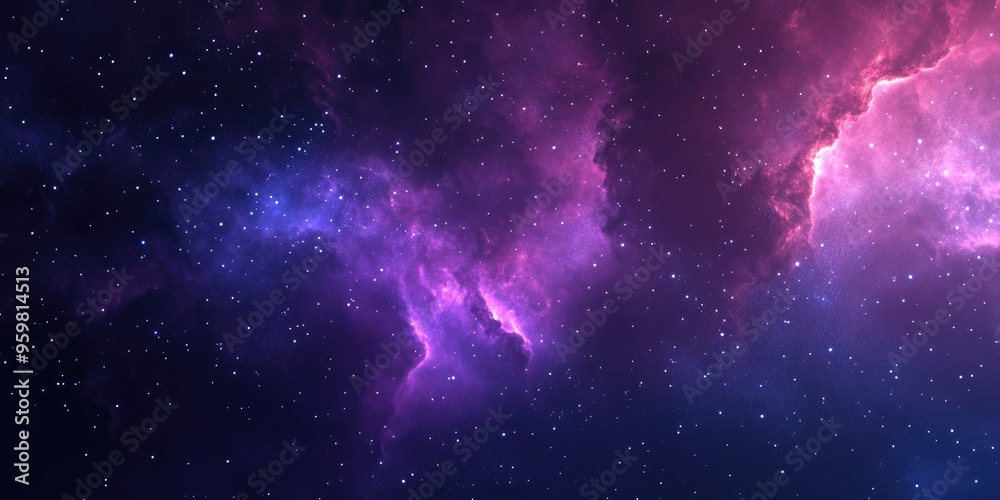 Poster Space background featuring a 3D cartoon rendering of a star nebula cosmic texture and deep universe elements This serene night scene showcases a dark field with a glowing gradient and spherical in