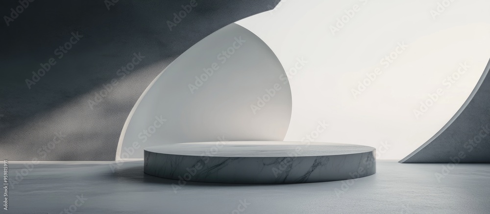 Aufkleber Elegant minimalistic background in 3D illustration and rendering