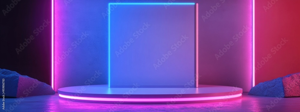 Poster luxury podium with a cosmetic background for branding and product display 3d rendering illustration