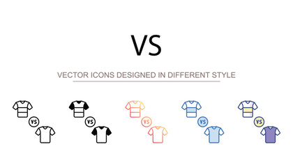 Vs icon design with white background stock illustration