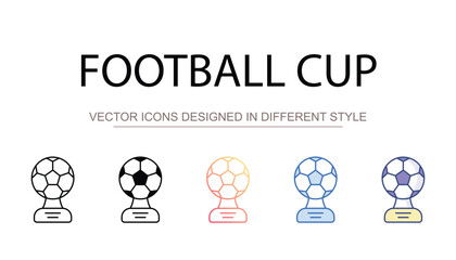 Football cup icon design with white background stock illustration