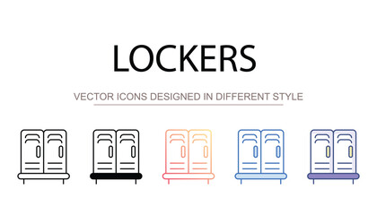 Lockers icon design with white background stock illustration