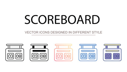 Scoreboard icon design with white background stock illustration