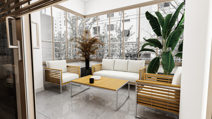 living room with a window, living room interior, modern living room, terrace, terrace design, veranda, balcony, balcony furniture