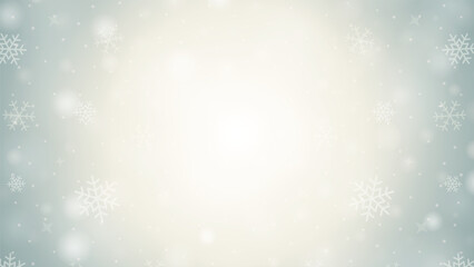 Winter Christmas background silver light snowflakes blizzard 3d design realistic vector illustration. Luxury Xmas backdrop gray gradient snowfall falling snow blurred glow sparkle effect wallpaper