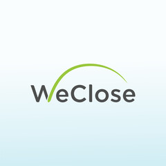 we close vector logo design