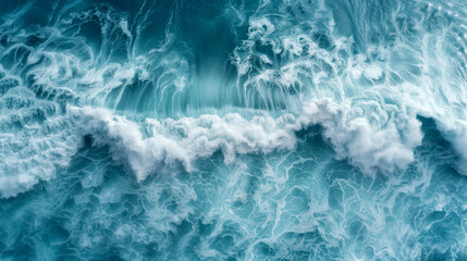 Fototapeta premium A large wave crashing into the ocean