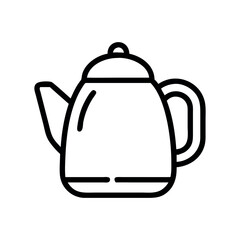 kettle outline vector illustration design template black and white