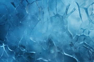 Obraz premium Processed collage of thick layer of cracked ice texture. Background for banner, backdrop or texture