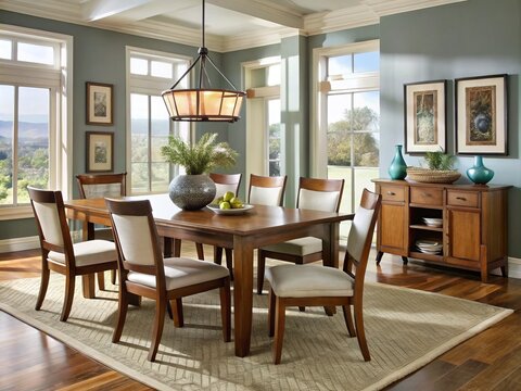 Contemporary dining room furniture in a modern home in Jonesboro adds a touch of sophistication and style to