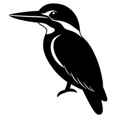  kingfisher silhouette vector