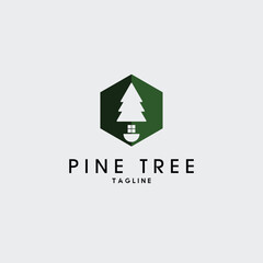 pine tree logo vector illustration design