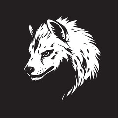 Hyena in cartoon, doodle style . Image for t-shirt, web, mobile apps and ui. Isolated 2d vector illustration in logo, icon, sketch style, Eps 10, black and white. AI Generative