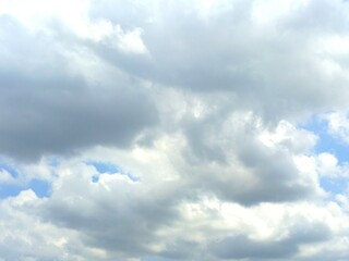 background photo of bright blue sky and white clouds