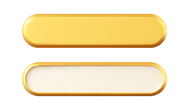 3D golden button.