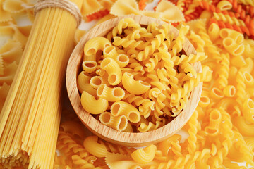 Pasta noodles for cooking Italian food.
