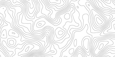 Topographic map background geographic line map with elevation assignments. Modern design with White background with topographic wavy pattern design.paper texture Imitation of a geographical map shades