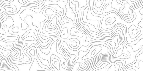 Topographic map background geographic line map with elevation assignments. Modern design with White background with topographic wavy pattern design.paper texture Imitation of a geographical map shades