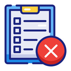 Fototapeta premium Failed Task Icon