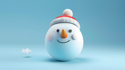 Snowball Winter elements icon 3D Cartoon