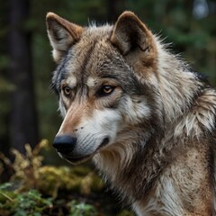 Fototapeta premium alaskan wolf generative ai