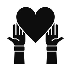 Obraz premium Loving support concept healthcare symbol vector icon