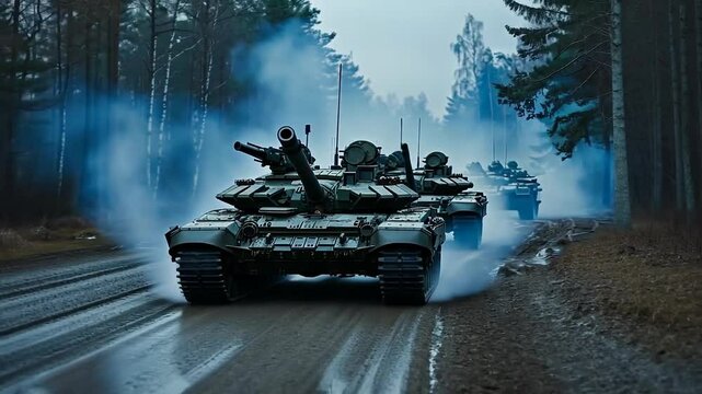 tank in the forest