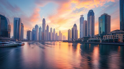 Obraz premium Dubai Skyline at Dawn