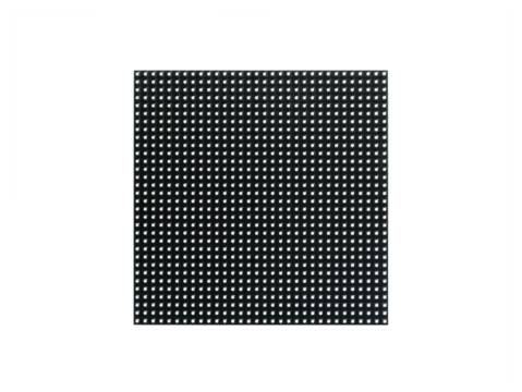 Front view of a square LED screen module (32x32 LEDs) standing vertically with a transparent layer