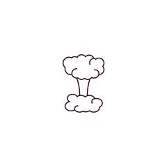 bomb detonation outline icon. Linear vector from army and military concept. Thin line bomb detonation icon isolated on white background